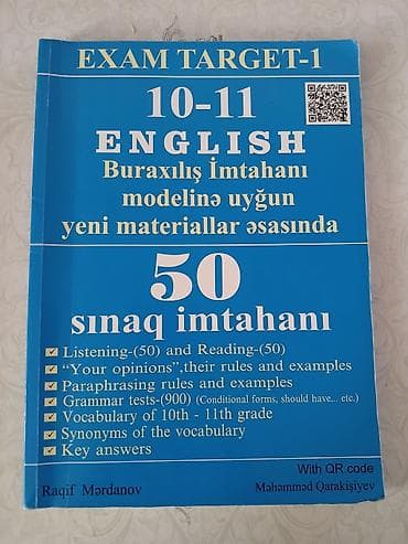 10 cu və 11 ci siniflər üçün ingilis dili üzrə buraxlış imtahanı