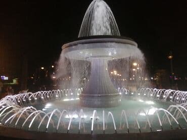 Dekorativ şəhər/fərdi landşaft üçün işıqlı su fəvvarəsi - İki