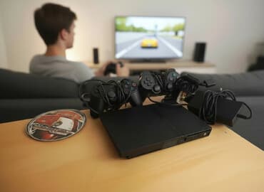 en ucuz ps: İdelal vəziyyətdə plastation 2 slim+2konsol(1-i skoçludur amma — 5