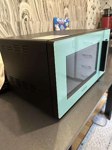 lanova qaz plitesi: Mikrodalğalı soba Samsung, Ayrıca dayanan, Qril ilə, rəng - Mavi, Yeni — 3