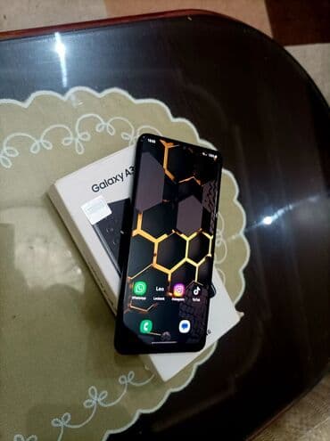 телефон флай металлический корпус: Samsung Galaxy A32, 128 GB, rəng - Qara, Zəmanət, Sensor, Barmaq izi — 10