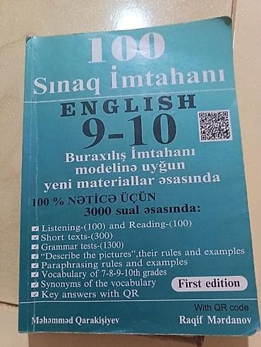 canta modelləri: Məhsul: “100 Sınaq İmtahanı – English 9-10” hazırlıq kitabı — 1
