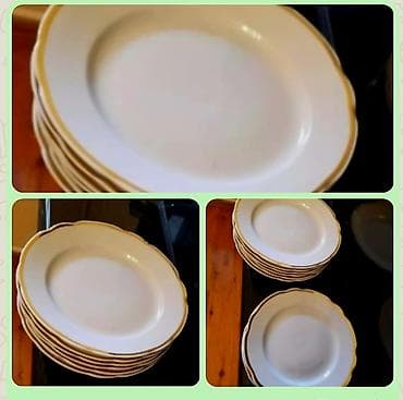 nabor hacar: Çay dəsti, rəng - Ağ, Farfor, 6 nəfərlik, SSRİ — 2