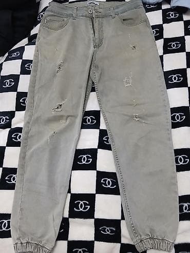 ZARA kişi cins şalvarı Razmer:32 - Model: Jogger tipli cins şalvar -