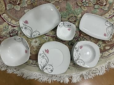 Nahar dəsti, rəng - Ağ, Farfor