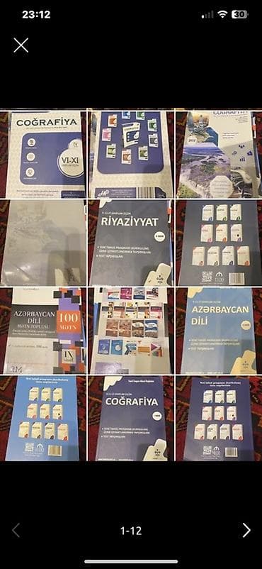 Книги и журналы: VI–XI siniflər üçün dərs vəsaitləri və test toplusu dəsti Fənlər: - — 3