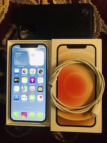 12 volt: IPhone 12, 64 GB, White Titanium — 1