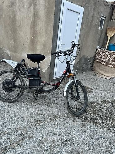 Uşaq velosipedləri: Elektrik velosipedi – Mustang - Rəng: qara/qırmızı - Çərçivə: aşağı — 2