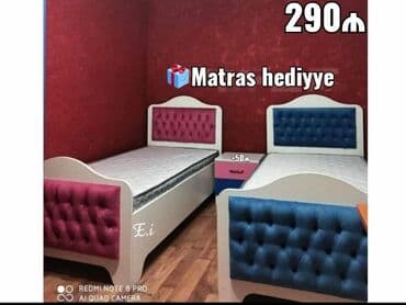 tek çarpayi: Yeni, Təknəfərlik çarpayı, Bazasız, Matras ilə, Siyirməsiz, Azərbaycan — 1