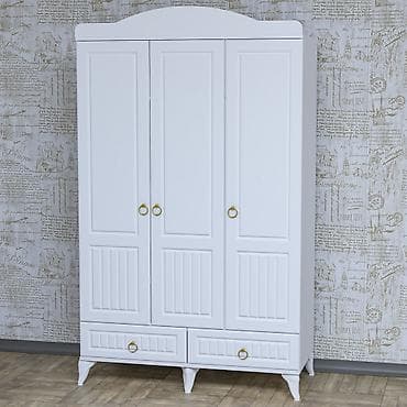 Yeni, 3 qapılı, Siyirməli, Ağ, Digər material, Açılan, Düz dolab — 4