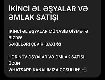 toy dekor satisi: İkinci əl əşyalar və əmlak satışı - Münasib qiymətə ikinci əl əşyalar — 1