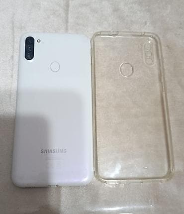 boş keys: Samsung Galaxy A11, 32 GB, rəng - Ağ, Barmaq izi — 4