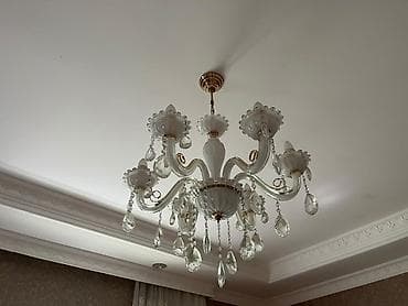 Çılçıraq, 6 lampa, Şüşə