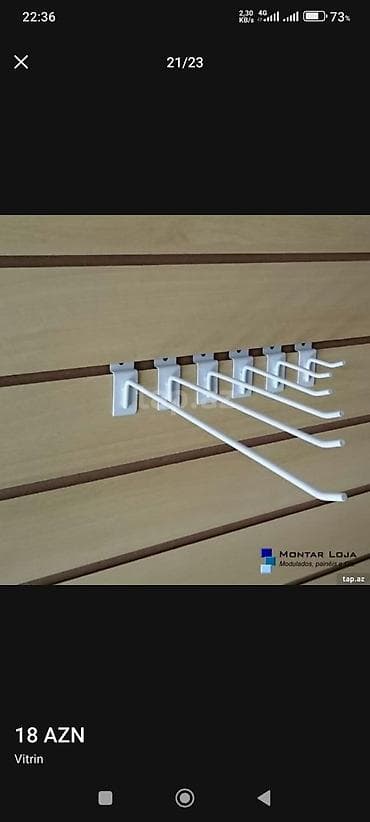 Vitrin üçün aksesuarlar: Mağaza vitrini üçün şəbəkə panel və asqı qarmaqları Məhsul təsviri: - — 3