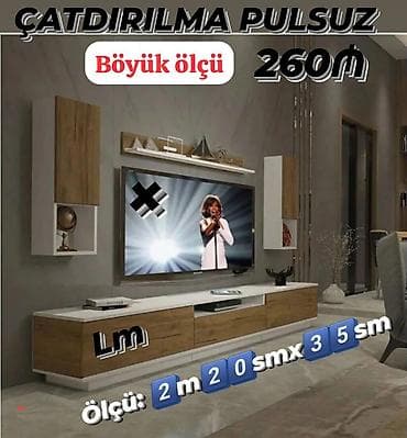 TV STEND / TV altı Yeni və sifarişlə 💥 Qiymət : 260₼ . Ölçü: 2m20sm — 3