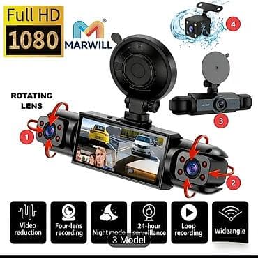 🎥4kameralı(2salon(*sağ*sol)+ön+arxa) +128gb yaddaş kartı+typce