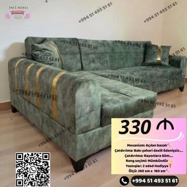 Künc divan, Yeni, Açılan, Bazalı, Parça, Şəhərdaxili pulsuz çatdırılma — 1