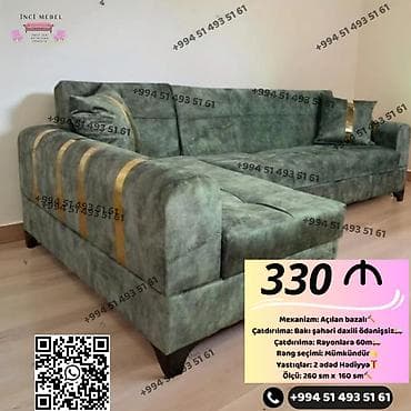 Künc divan, Yeni, Açılan, Bazalı, Parça, Şəhərdaxili pulsuz çatdırılma