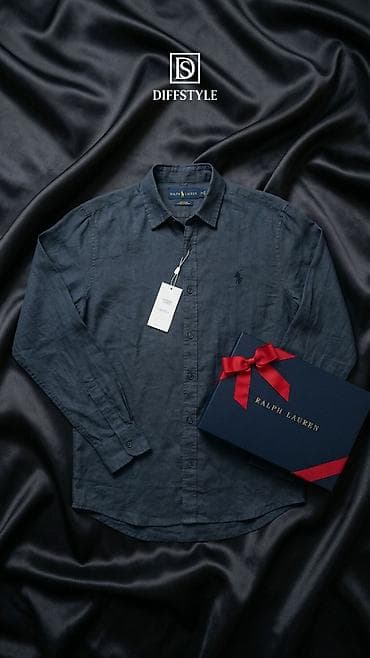 kətan köynək kişi: Ralph Lauren kişi köynəyi – klassik düyməli model - Brend: Ralph — 3