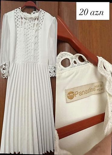 Ağ rəngli “Panasline” don - Model: zərif, bölünməli (pli̇seli) ətək