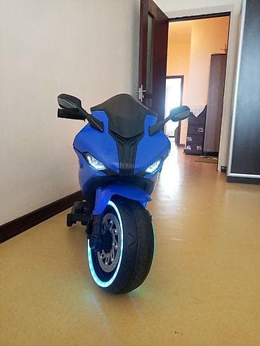 uşaq ucun stul: Uşaq elektrik motosikleti – sport dizaynlı, mavi rəng Xüsusiyyətlər — 4