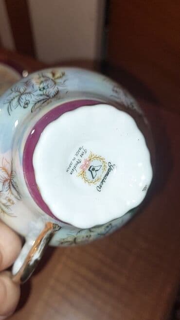 çaşqa nəlbəki: Çay dəsti, Farfor, Madonna, 6 nəfərlik, Yaponiya — 4