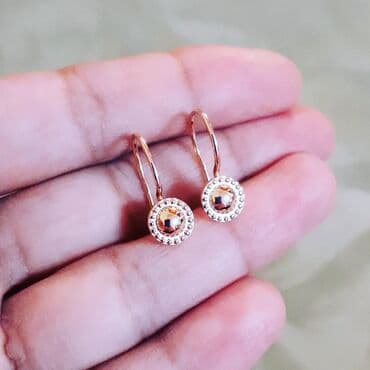 sirqalar qizil: Sırğa, Çəhrayı qızıl, 585 Əyar, 187 g — 3