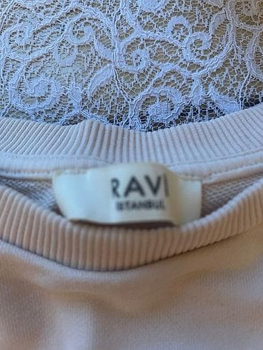 dest geyimler: Bej rəngli qadın ev-dəstı (2 hissəli) - Üst: qısa kəsimli sweatşört — 6