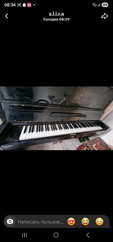 gitara akustik: Akkustik royal/piano – şaquli model - Rəng: qara, lak örtüklü korpus - — 2