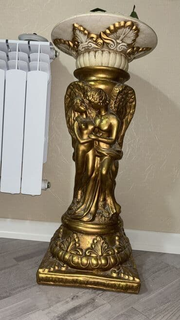 dekorativ kollar: Fiqur, Keramika, rəng - Qızılı — 2