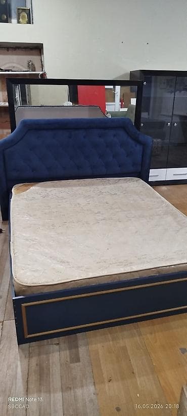 taxt kiravat: İşlənmiş, İkinəfərlik çarpayı, Bazasız, Matras ilə, Siyirməsiz, Türkiyə — 3