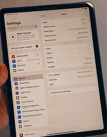 зарядка ipad: Б/у Apple iPad Air 5 (2022), 10,9", 256 ГБ, Платная доставка — 5