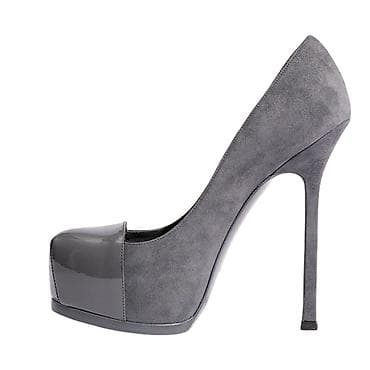 Qadın ayaqqabıları: Tuflilər, YSL, Ölçü: 39, rəng - Boz, İşlənmiş — 9