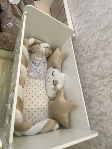 Bağ, çöl mebeli: Oğlan və qız üçün, Dördbucaq, Beşik, Dəst ilə, Matras ilə, Yellənmə mexanizmsiz — 5