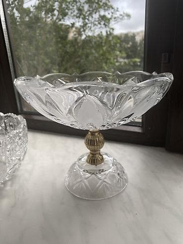 Tort və şiriniyyat qabı, rəng - Ağ, Şüşə — 3