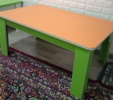 bağça üçün: Uşaq bağçası və ya sinif otaqları üçün rəngli masa dəsti. - Material — 2