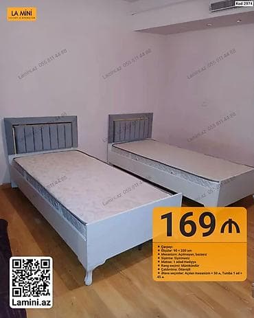 islenmis matras: Məhsul: Tək nəfərlik çarpayı - Ölçü: 90 x 200 sm - Mexanizm — 1