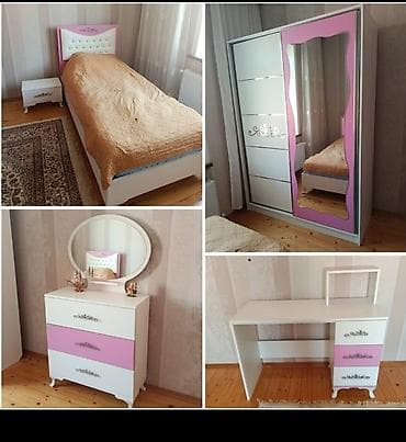 Uşaq/yeniyetmə otağı üçün mebel dəsti Dəst tərkibi: - Çarpayı: tək