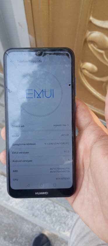 телефон fly для пенсионеров: Huawei Y6s, 64 GB, rəng - Göy, Sensor, Barmaq izi, İki sim kartlı — 2