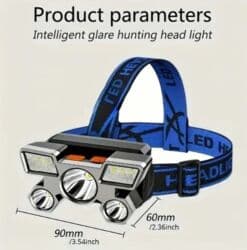 Kafel və bitirmə daşları: Alın fənəri. - Işıqlandırma rejimləri: ● Rejim 1: Əsas işıq yanır — 2