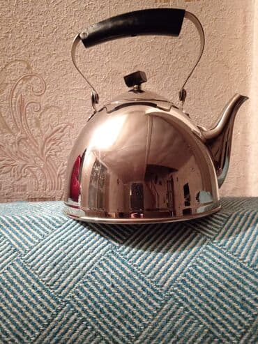 Rəng - Gümüşü, Çaydan, Paslanmayan polad, 2,5 bucket volume l