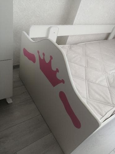 mebellər: Uşaq çarpayısı – “Princess” dizaynı - Rəng: ağ gövdə, çəhrayı — 3