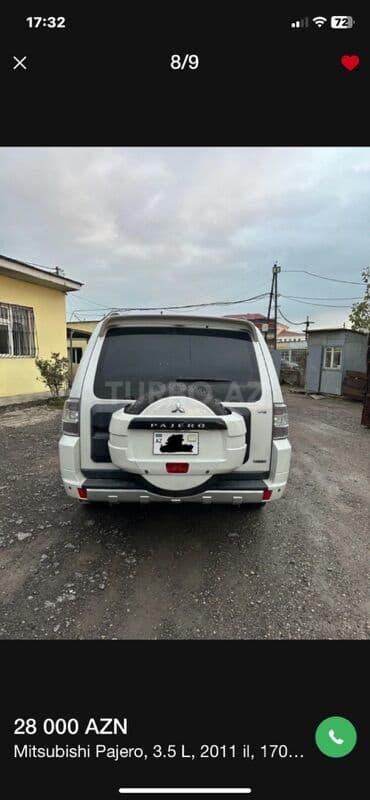 pajero arxa stop: Mitsubishi Pajero: 3.5 l | 2011 il 170000 km Ofrouder/SUV — 2