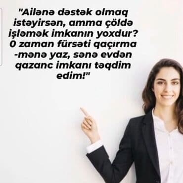 Marketoloqlar: Marketoloq tələb olunur, Onlayn iş, İstənilən yaş, Təcrübəsiz — 1