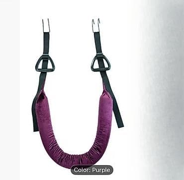 Qapı turniki üçün asqılı qarın məşq kəməri (ab straps) – bənövşəyi