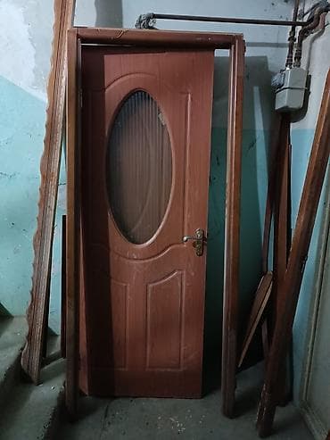 pendir: MDF/qapı dəsti – taxta naxışlı, qəhvəyi rəng - İç otaqlar üçün MDF — 2