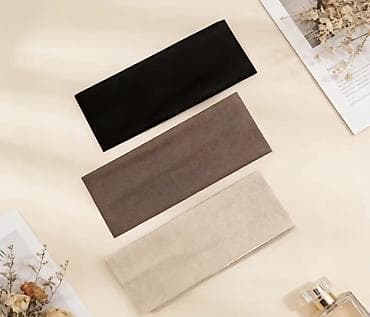 Minimalist Parça Saç Lentaları – 3 rəng dəsti - Rənglər: qara, boz