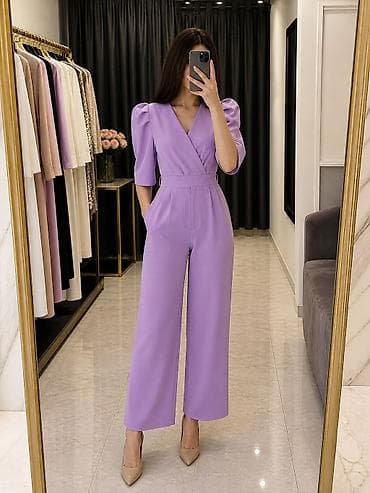 мини: Комбинезон, L, цвет - Фиолетовый — 1