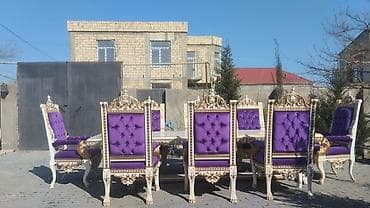 piano stulu: Qonaq otağı üçün, Açılmayan, Dördbucaq masa, 8 stul — 2