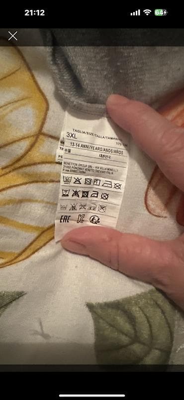 off white duks: Svitşot, Benetton — 3